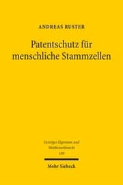 Cover von Patentschutz für menschliche Stammzellen