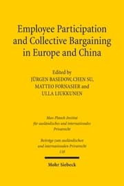 Cover von Employee Participation and Collective Bargaining in Europe and China