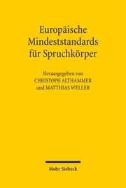 Cover von Europäische Mindeststandards für Spruchkörper