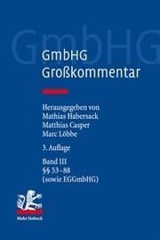 Cover von GmbHG - Gesetz betreffend die Gesellschaften mit beschränkter Haftung III