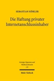 Cover von Die Haftung privater Internetanschlussinhaber