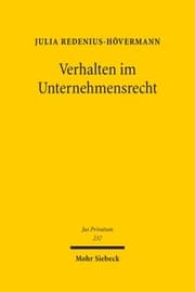 Cover von Verhalten im Unternehmensrecht