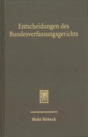 Cover von Entscheidungen des Bundesverfassungsgerichts (BVerfGE)