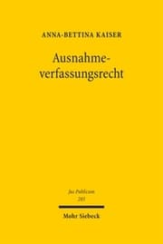 Cover von Ausnahmeverfassungsrecht
