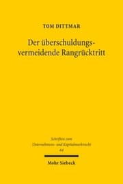 Cover von Der überschuldungsvermeidende Rangrücktritt
