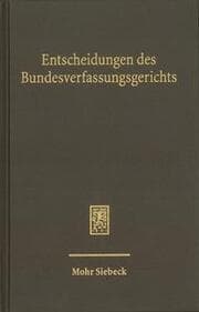 Cover von Entscheidungen des Bundesverfassungsgerichts (BVerfGE)