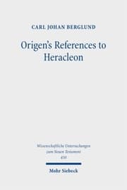 Cover von Origen's References to Heracleon