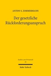 Cover von Der gesetzliche Rückforderungsanspruch