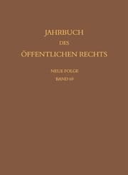 Cover von Jahrbuch des öffentlichen Rechts der Gegenwart. Neue Folge