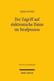 Cover von Der Zugriff auf elektronische Daten im Strafprozess