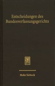 Cover von Entscheidungen des Bundesverfassungsgerichts (BVerfGE)