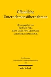 Cover von Öffentliche Unternehmensübernahmen