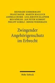 Cover von Zwingender Angehörigenschutz im Erbrecht
