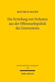 Cover von Die Verteilung von Verlusten aus der Offenmarktpolitik des Eurosystems