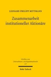 Cover von Zusammenarbeit institutioneller Aktionäre