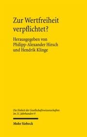 Cover von Zur Wertfreiheit verpflichtet?