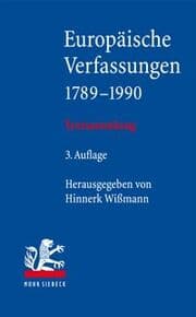 Cover von Europäische Verfassungen 1789-1990