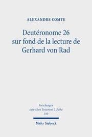 Cover von Deutéronome 26 sur fond de la lecture de Gerhard von Rad