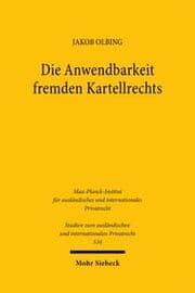 Cover von Die Anwendbarkeit fremden Kartellrechts