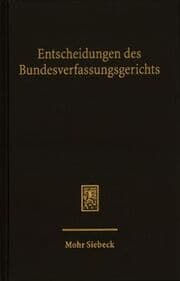 Cover von Entscheidungen des Bundesverfassungsgerichts (BVerfGE)