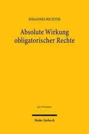 Cover von Absolute Wirkung obligatorischer Rechte