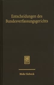 Cover von Entscheidungen des Bundesverfassungsgerichts (BVerfGE)