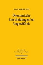 Cover von Ökonomische Entscheidungen bei Ungewißheit