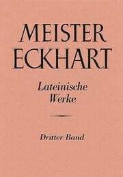Cover von Meister Eckhart. Lateinische Werke Band 3: