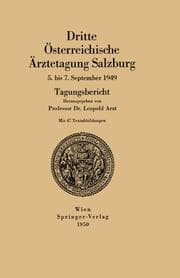 Cover von Dritte Österreichische Ärztetagung Salzburg 5.bis 7.September 1949