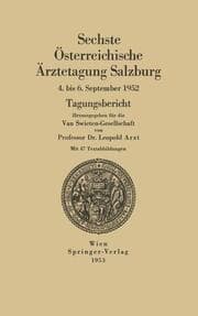 Cover von Sechste Österreichische Ärztetagung Salzburg, 4.bis 6.September 1952