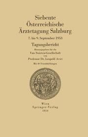 Cover von Siebente Österreichische Ärztetagung Salzburg