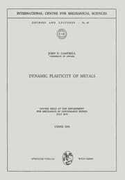Cover von Dynamic Plasticity of Metals