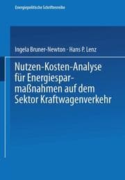 Cover von Nutzen-Kosten-Analyse für Energiesparmaßnahmen auf dem Sektor Kraftwagenverkehr