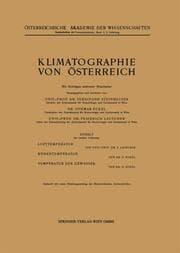 Cover von Klimatographie von Österreich
