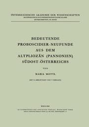 Cover von Bedeutende Proboscidier-Neufunde aus dem Altpliozän (Pannonien) Südost-Österreichs