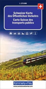 Cover von Kümmerly+Frey Schweizer Karte des öffentlichen Verkehrs 1:275.000