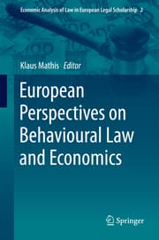Cover von European Perspectives on Behavioural Law and Economics