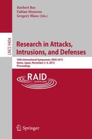 Cover von Research in Attacks, Intrusions, and Defenses