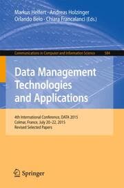 Cover von Data Management Technologies and Applications