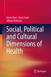 Cover von Social, Political and Cultural Dimensions of Health