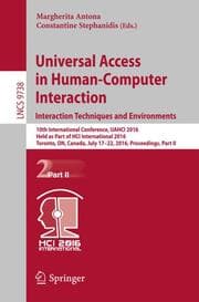 Cover von Universal Access in Human-Computer Interaction. Interaction Techniques and Environments