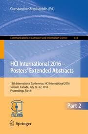 Cover von HCI International 2016 - Posters' Extended Abstracts