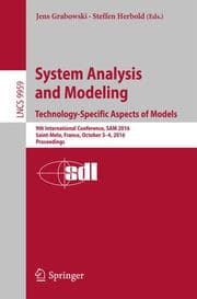 Cover von System Analysis and Modeling. Technology-Specific Aspects of Models