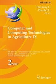 Cover von Computer and Computing Technologies in Agriculture IX