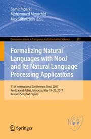 Cover von Formalizing Natural Languages with NooJ and Its Natural Language Processing Applications