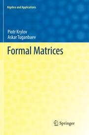 Cover von Formal Matrices