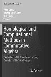 Cover von Homological and Computational Methods in Commutative Algebra