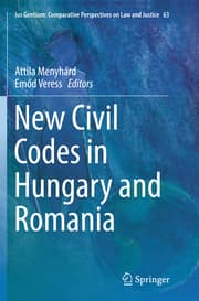Cover von New Civil Codes in Hungary and Romania