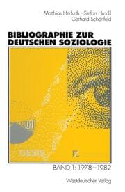 Cover von Bibliographie zur deutschen Soziologie