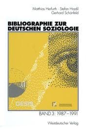 Cover von Bibliographie zur deutschen Soziologie